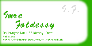 imre foldessy business card